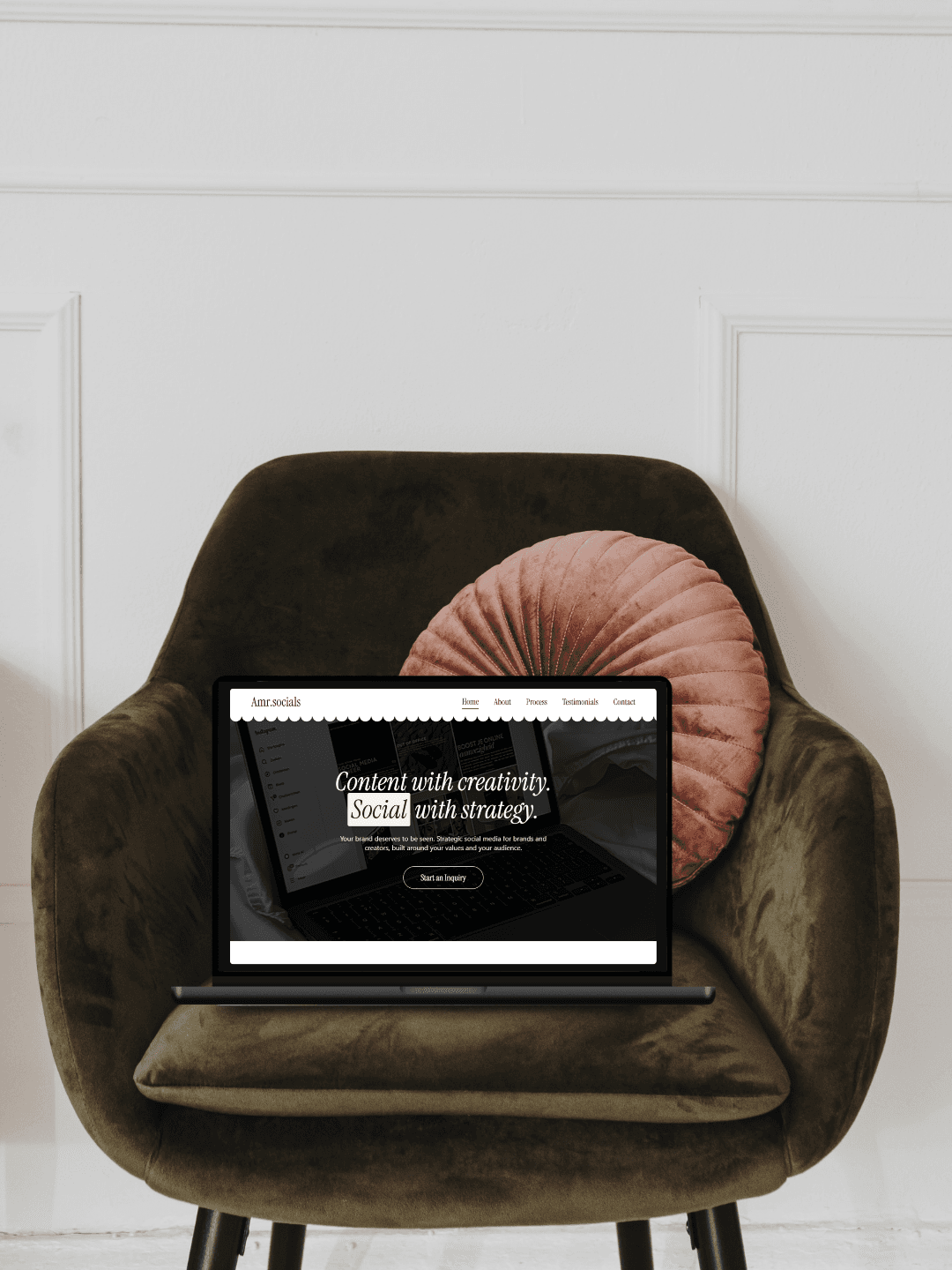 Amr.socials website design
